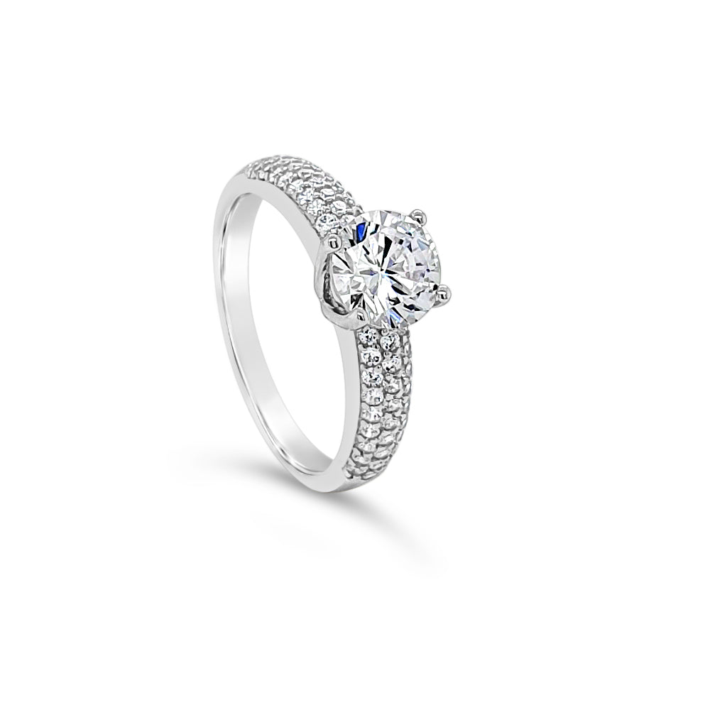 Ally Diamante Absolute Sterling Silver Ring - Eva Victoria